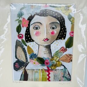 KELLY RAE ROBERTS Original Matted Print No Longer Afraid 2019 14" x 11" New